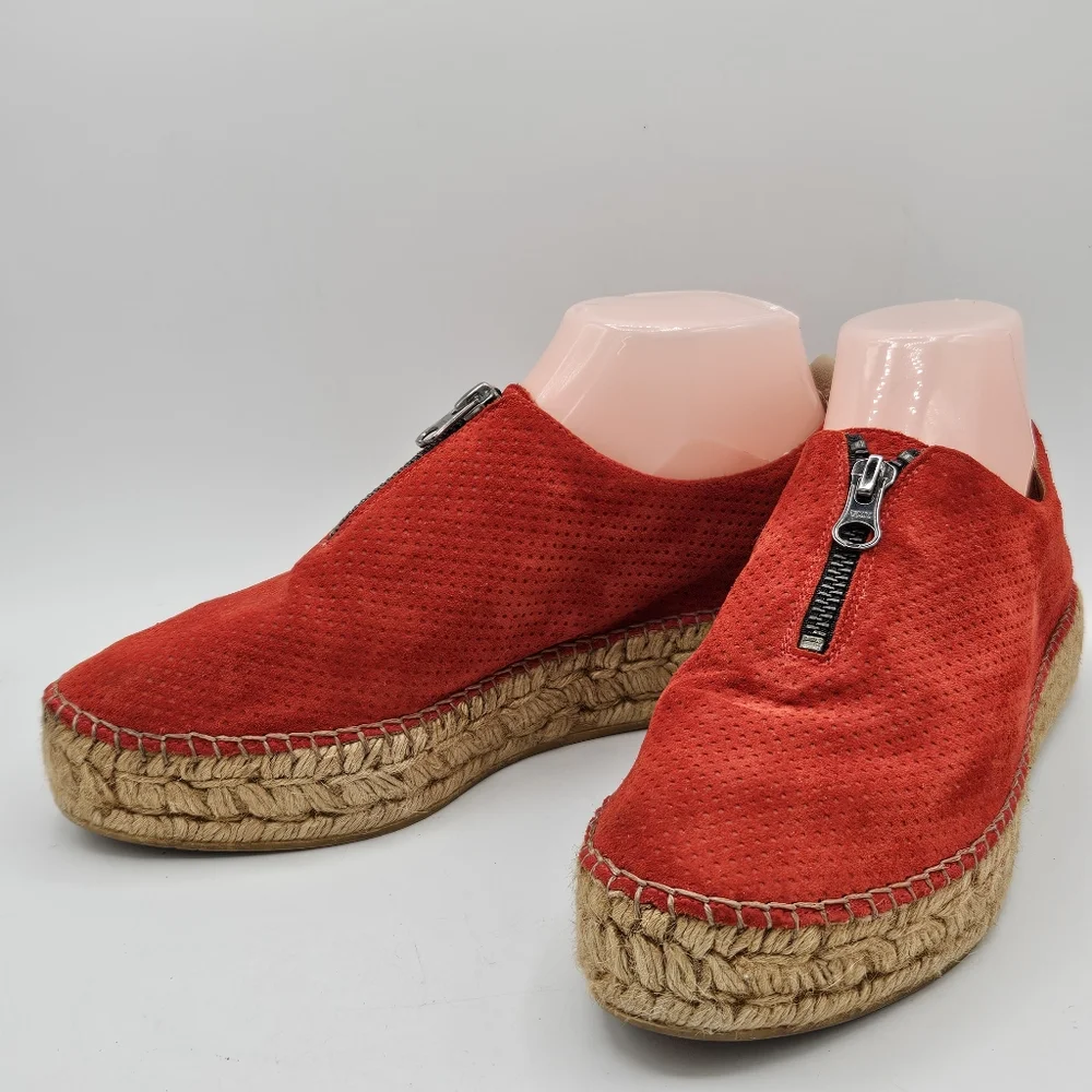 Eric Michael espadrille leather zip up shoes size 39 US 8.5 / 9